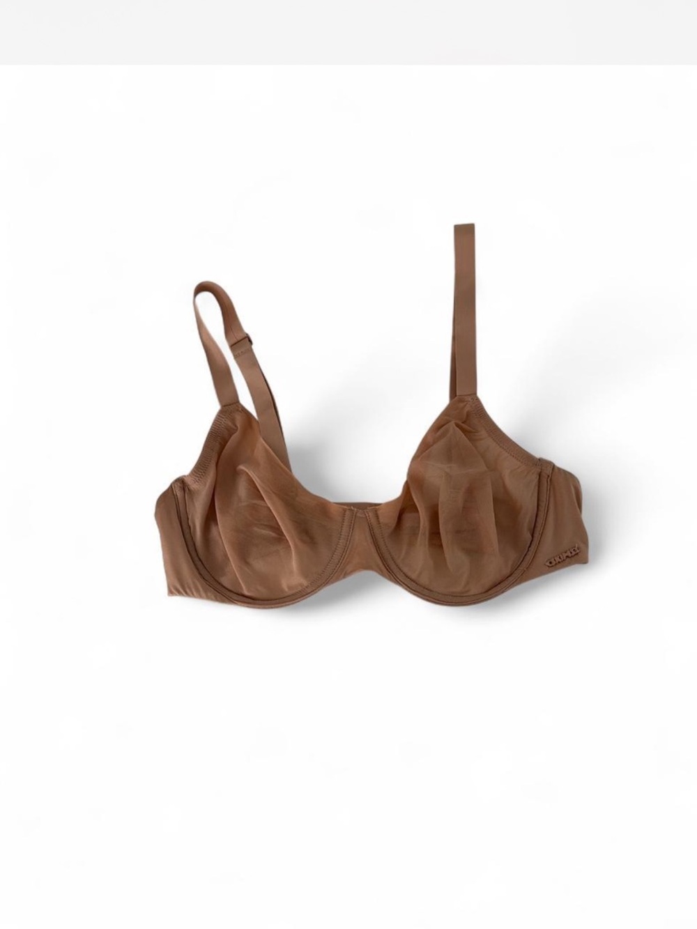 SKIMS Sheer Underwire Bra in Cognac Brown
